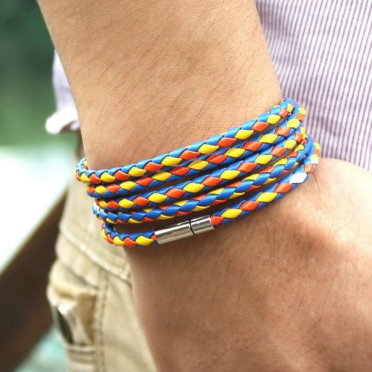 BUNT LEDER ARMBAND