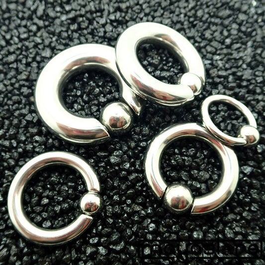 2MM-10MM BCR PIERCING RING GEBOGEN PRINZ ALBERT HELIX INTIM EDELSTAHL SILBER CBR