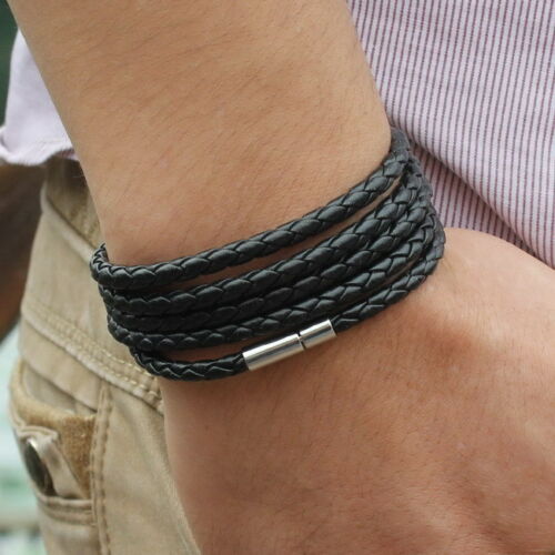 SCHWARZ LEDER ARMBAND