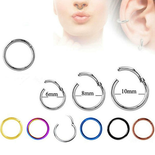 Clicker Septum Piercing Helix Ring Scharnier Ohr Segment Tragus Lippe Klicker