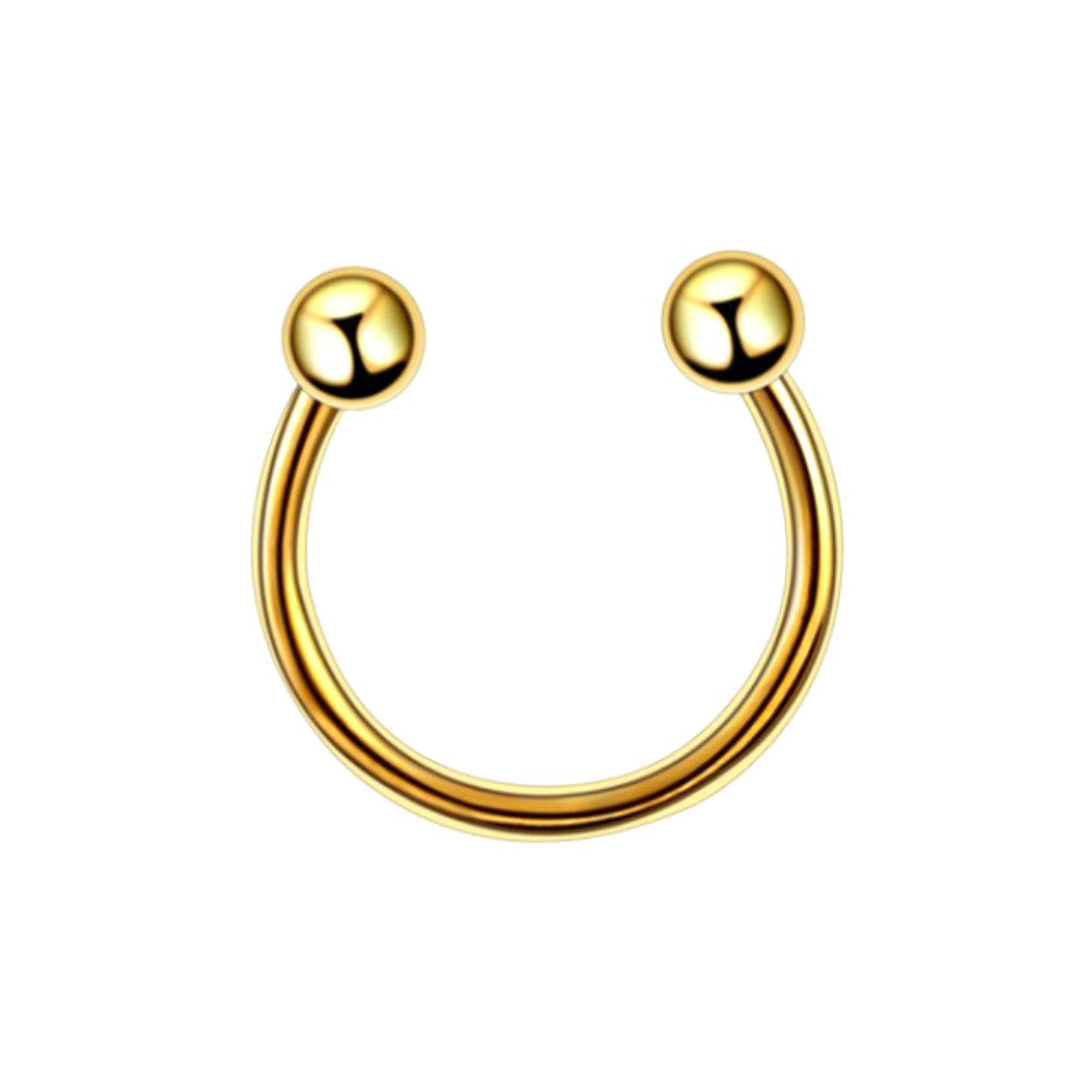 HUFEISEN PIERCING NASENPIERCING SEPTUM RING NASE NIPPEL LIPPEN TRAGUS ROSEGOLD