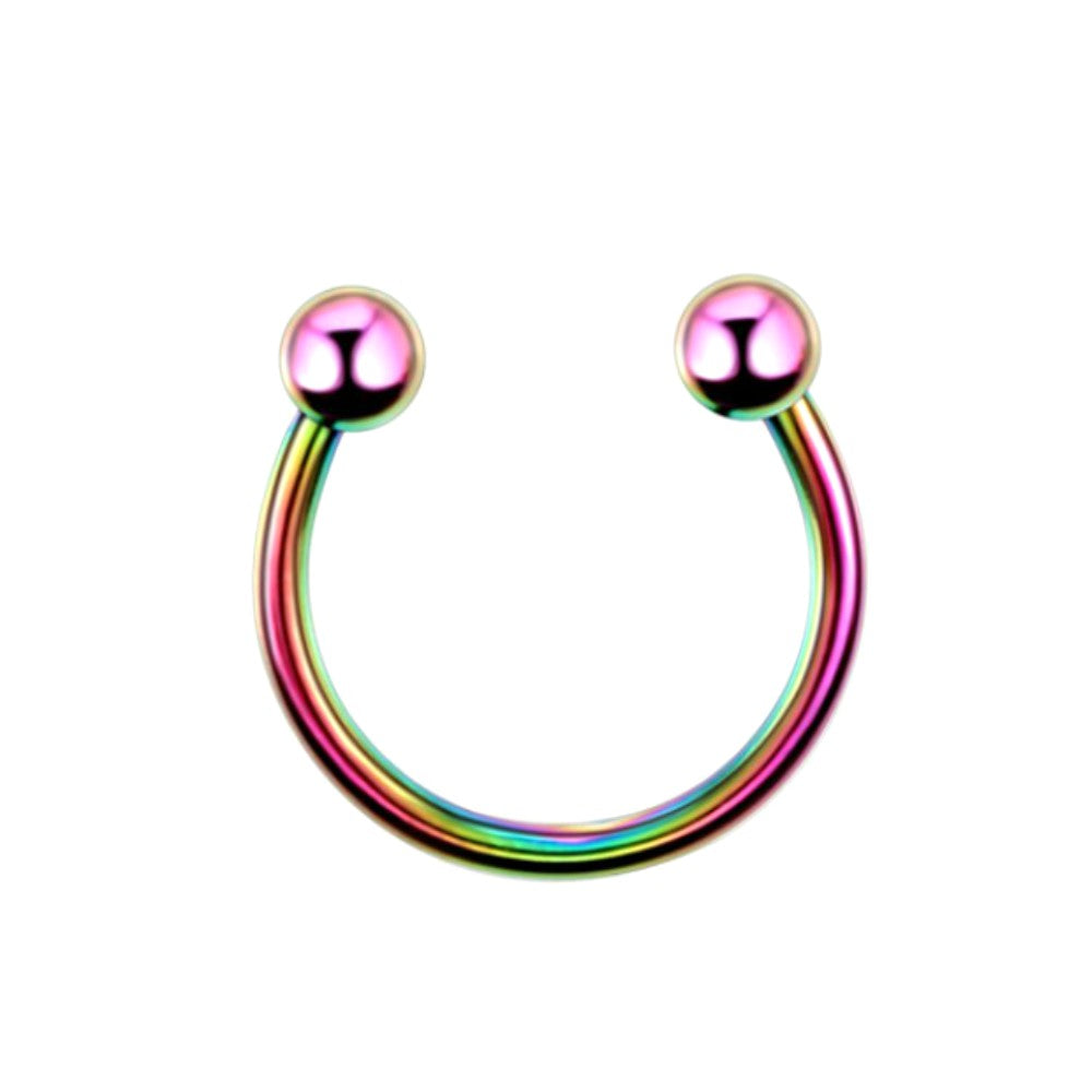 HUFEISEN PIERCING NASENPIERCING SEPTUM RING NASE NIPPEL LIPPEN TRAGUS ROSEGOLD