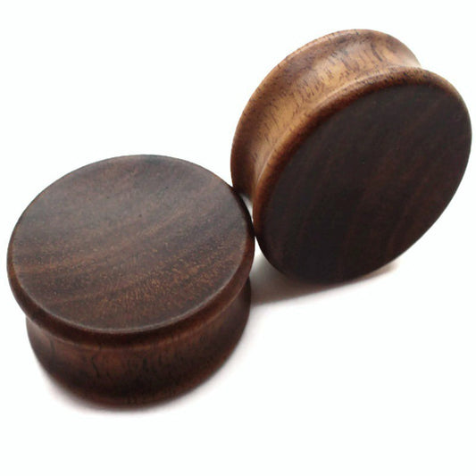 PAAR 8MM-30MM HOLZ OHR PLUGS TUNNELS WOOD EAR PLUG OHRSTECKER PIERCING TUNNEL