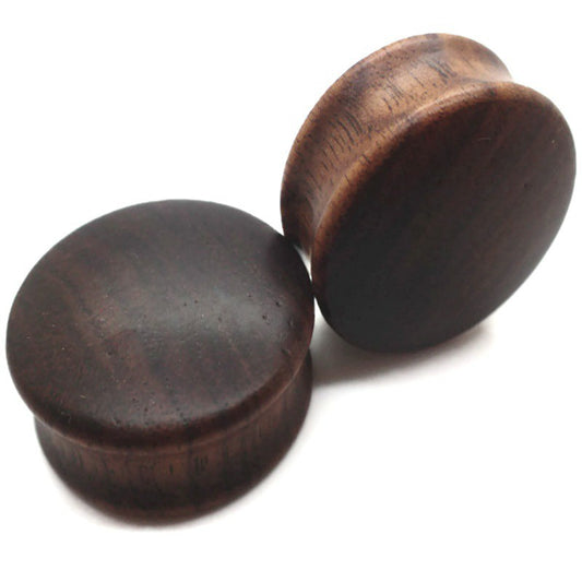 PAAR 8MM-20MM HOLZ OHR PLUGS TUNNELS WOOD EAR PLUG OHRSTECKER PIERCING TUNNEL